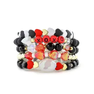 Erimish {LOVE} XOXO Bracelet Stack {Set of 5 Bracelets}