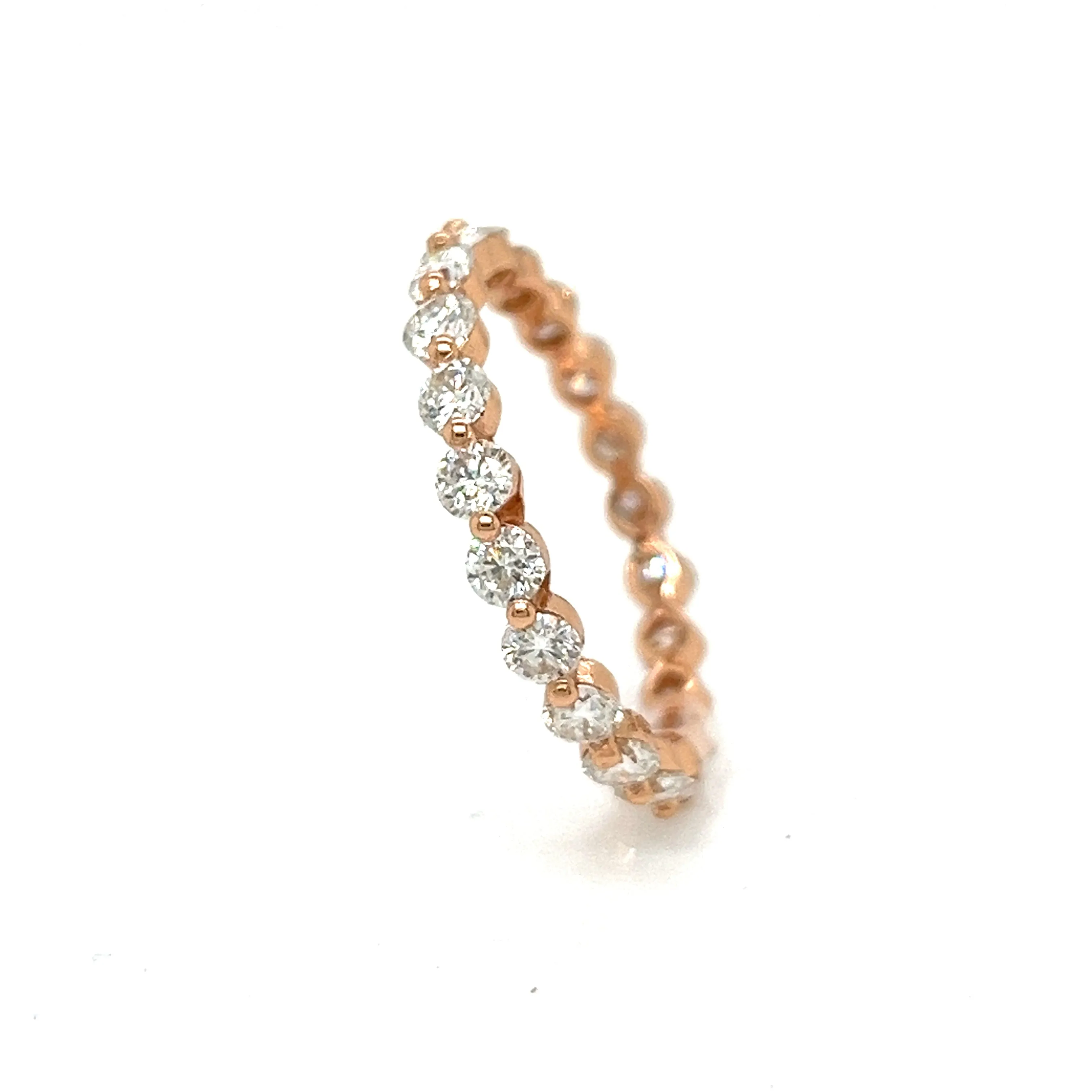 Eternal Charm Lab-Created Moissanite Silver Eternity Band Ring - M103529
