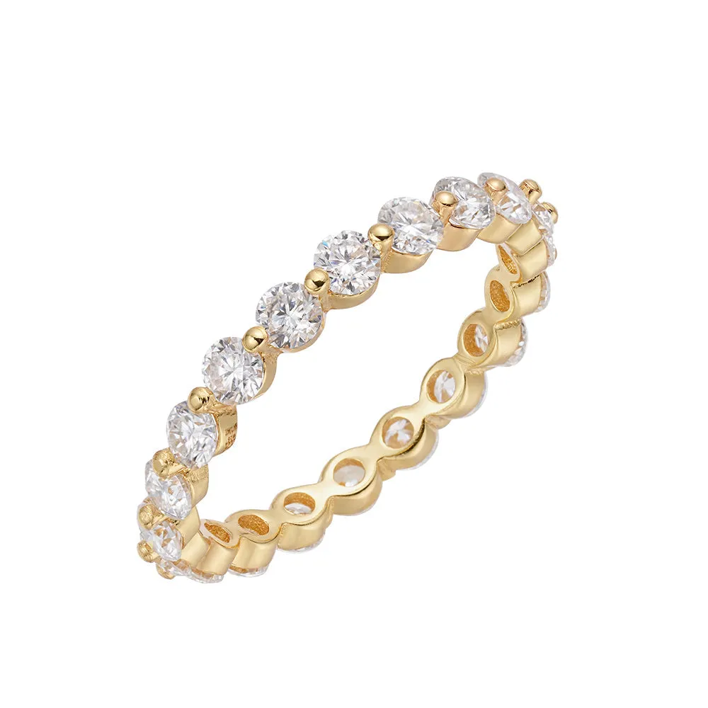 Eternal Charm Lab-Created Moissanite Silver Eternity Band Ring - M103529