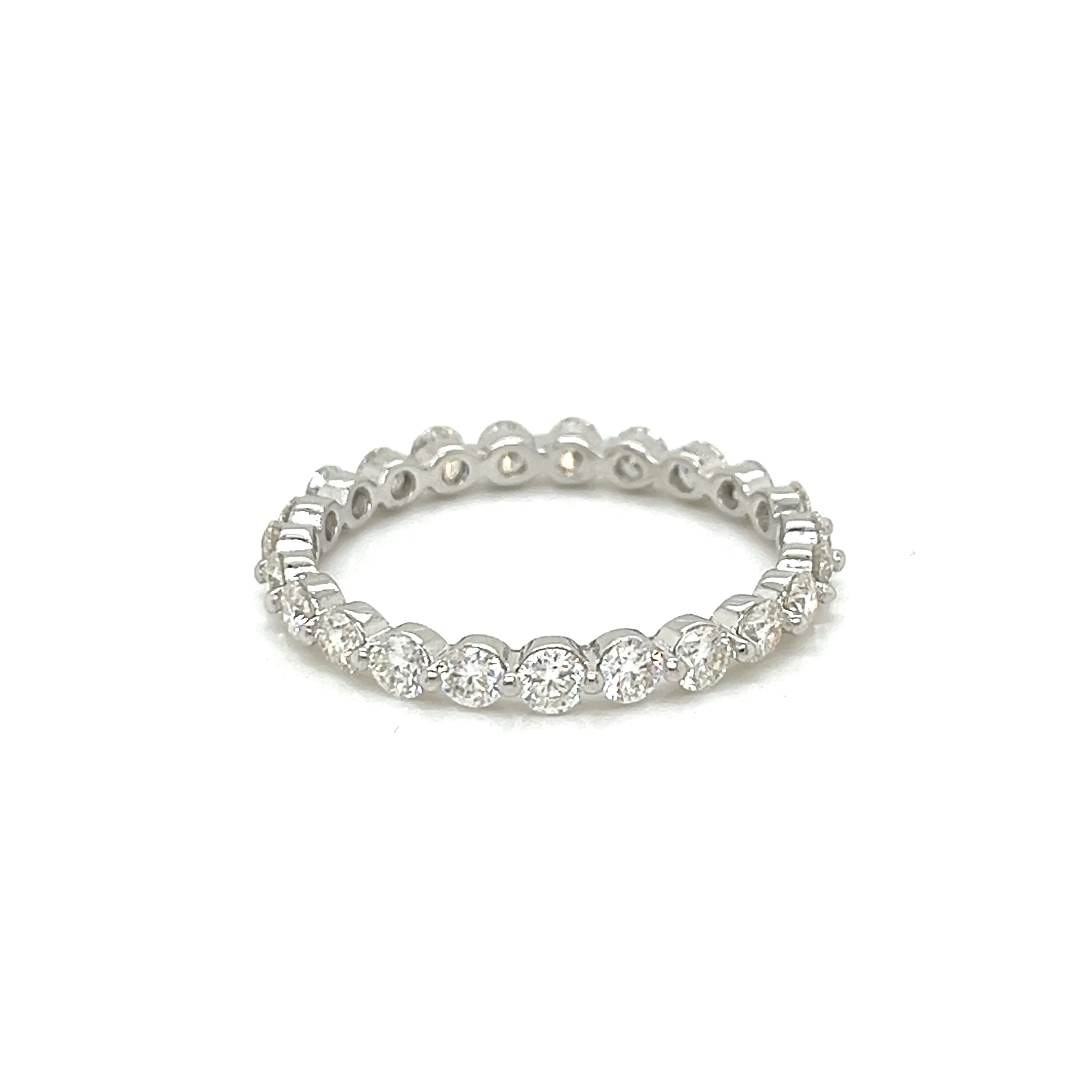 Eternal Charm Lab-Created Moissanite Silver Eternity Band Ring - M103529