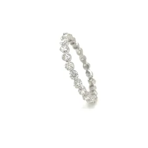 Eternal Charm Lab-Created Moissanite Silver Eternity Band Ring - M103529