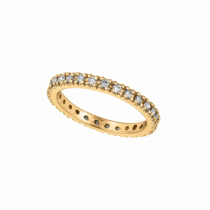 ETERNITY DIAMOND STACKABLE STACK BAND GUARD RING 14K GOLD (0.51 CTW)