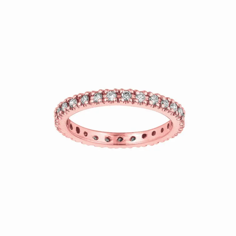 ETERNITY DIAMOND STACKABLE STACK BAND GUARD RING 14K GOLD (0.51 CTW)