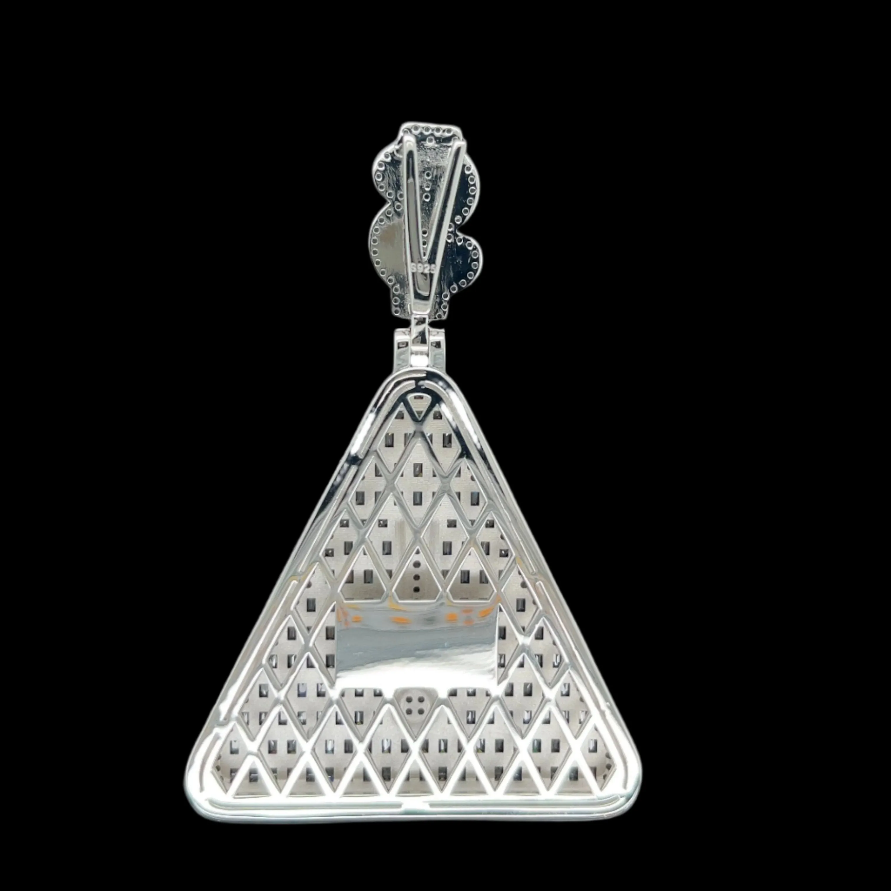 Exclamation Mark ! Baguette & Round lab-created Moissanite Pendant Charm Custom Design