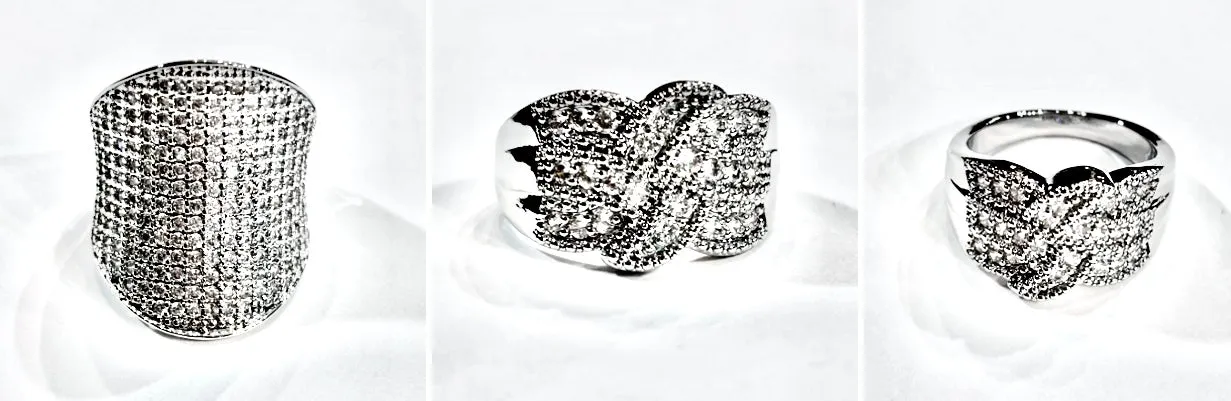 Faux Diamond Rings