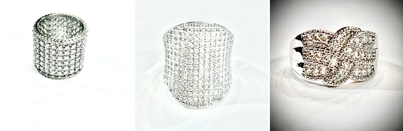 Faux Diamond Rings