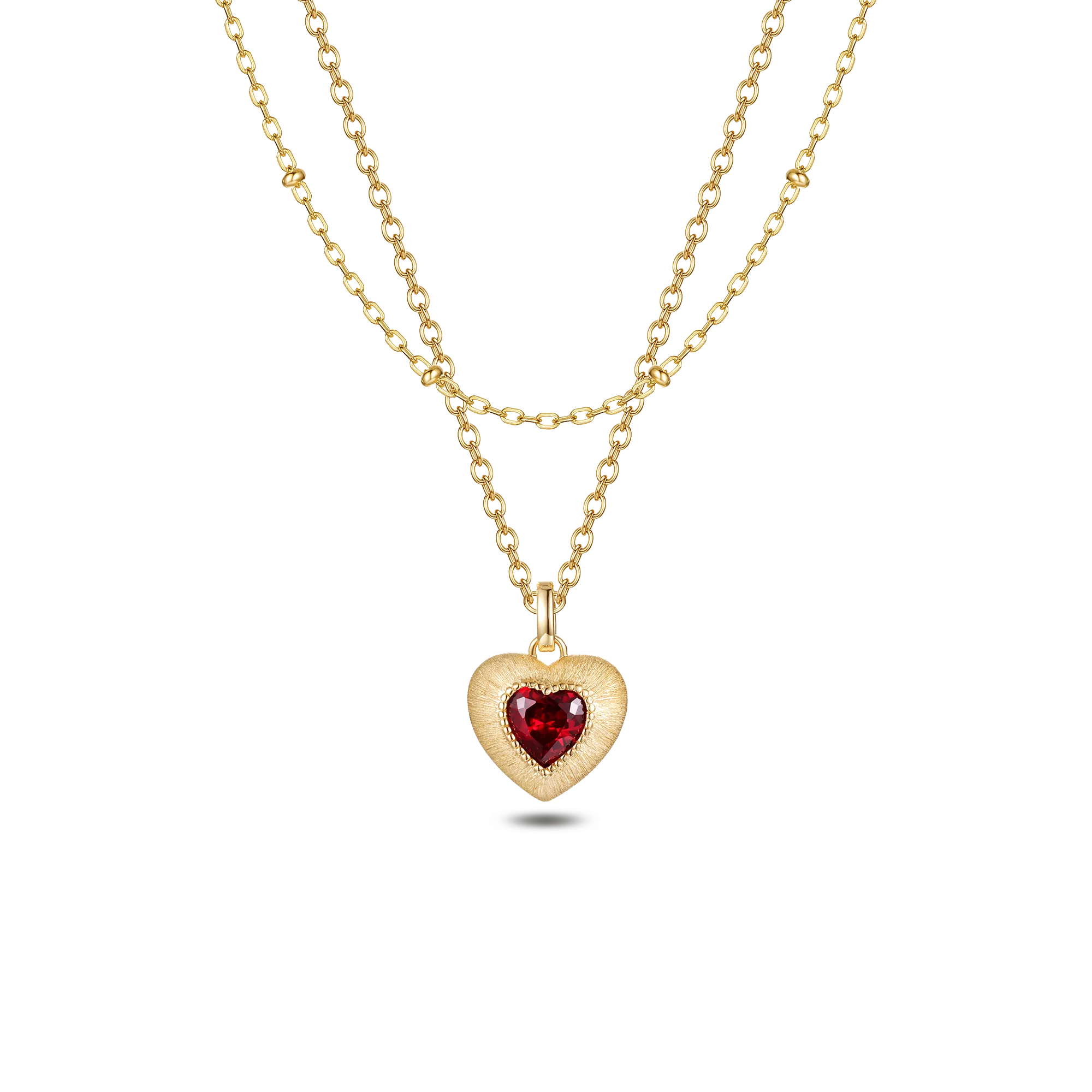 Flapper Girls Gemstone Stacked Necklaces