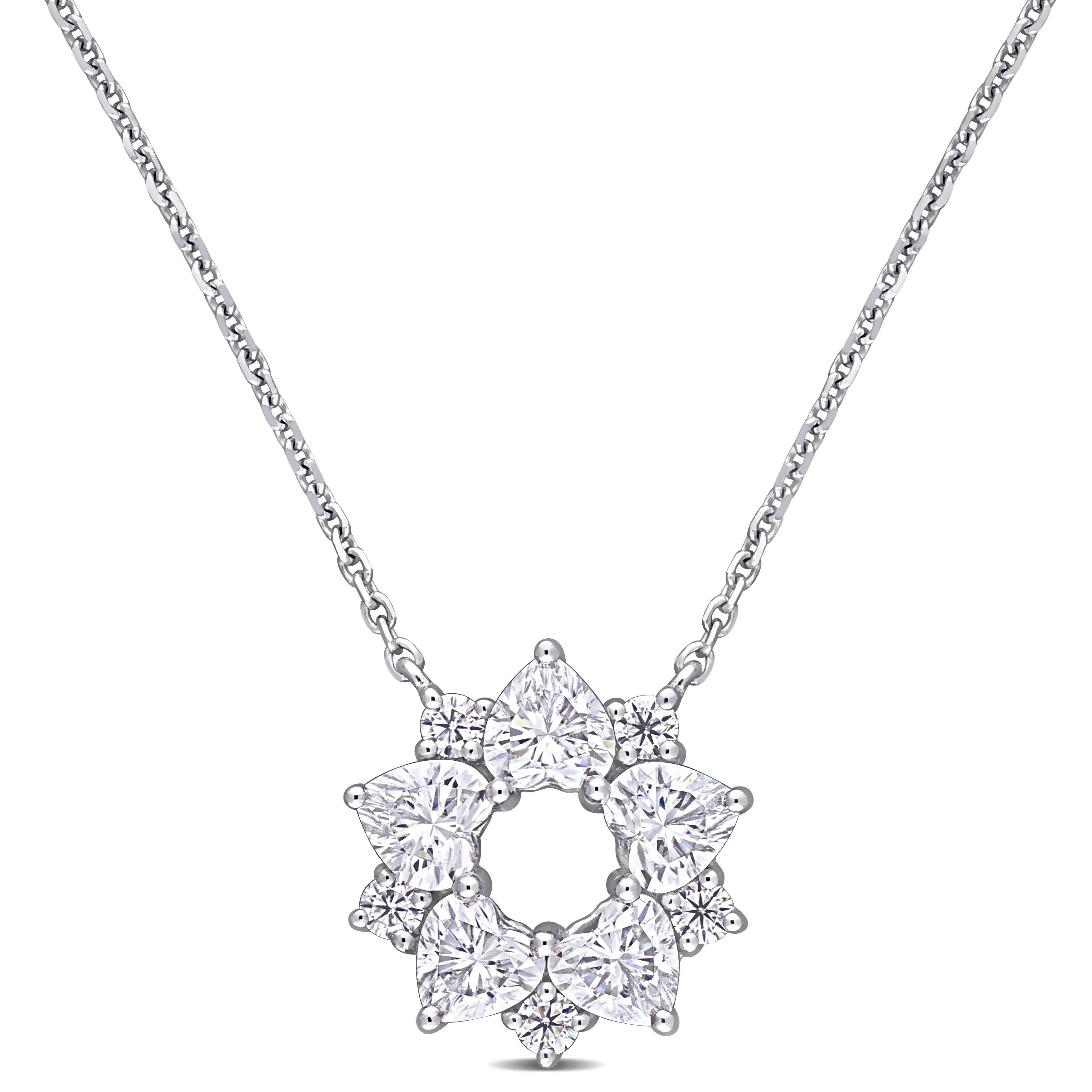 Flower Necklace - Moissanite
