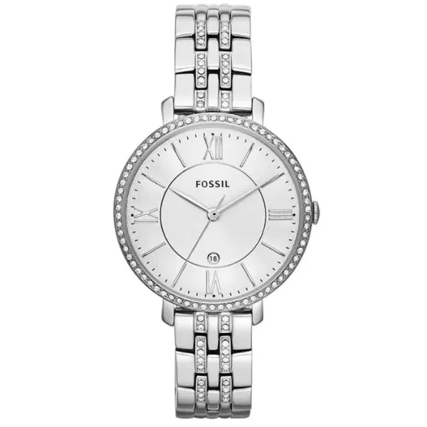 Fossil Jacqueline Silver Stainless Steel Silver Dial Quartz Watch for Ladies - ES3545