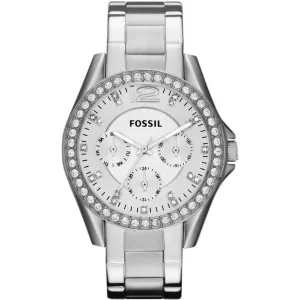 Fossil Riley Multifunction Silver Stainless Steel Silver Dial Quartz Watch for Ladies ÃƒÂ¢Ã¢â€šÂ¬Ã¢â‚¬Å“ ES3202