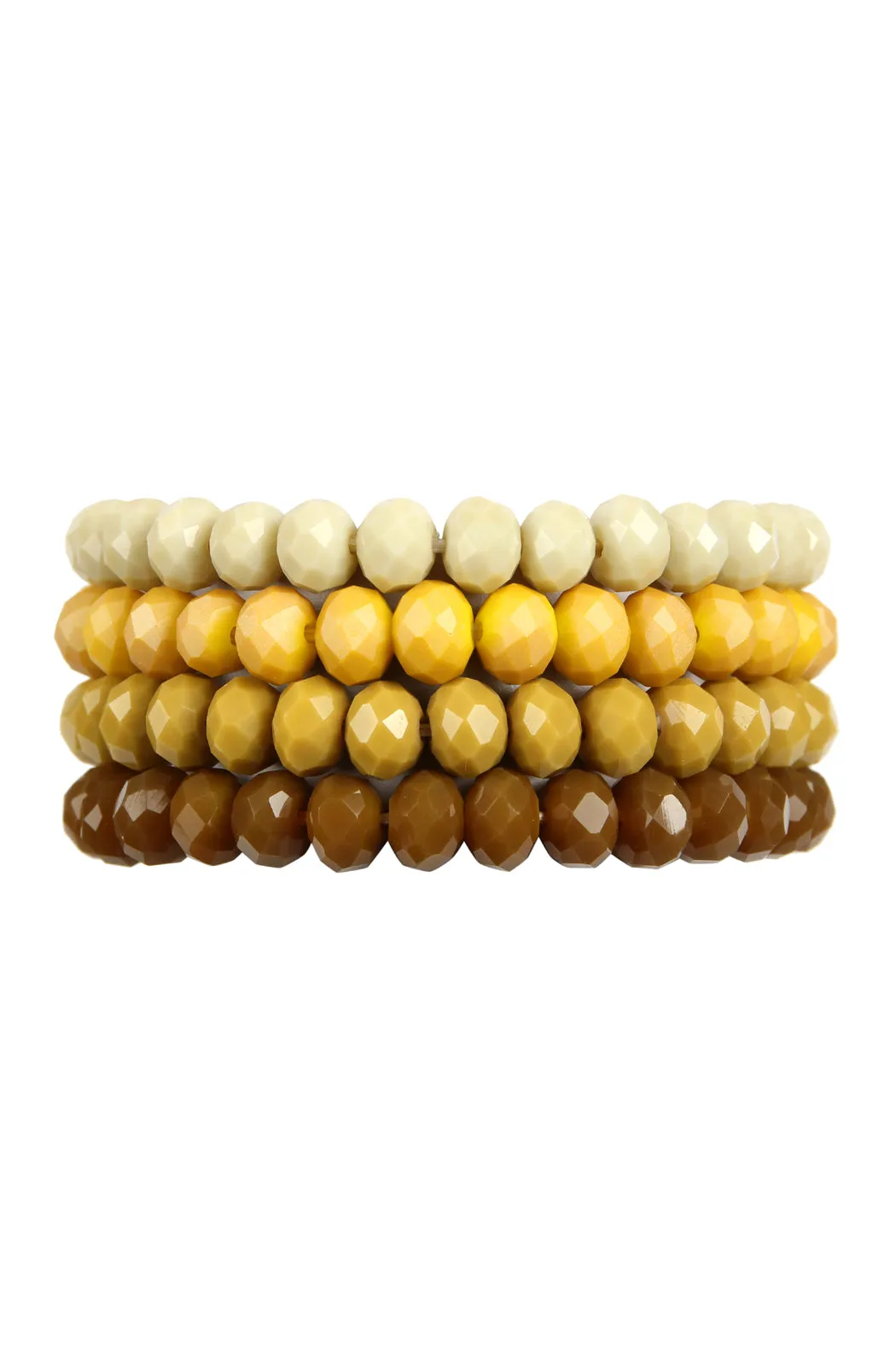 FOUR-LINE GLASS BEADS STRETCH BRACELET