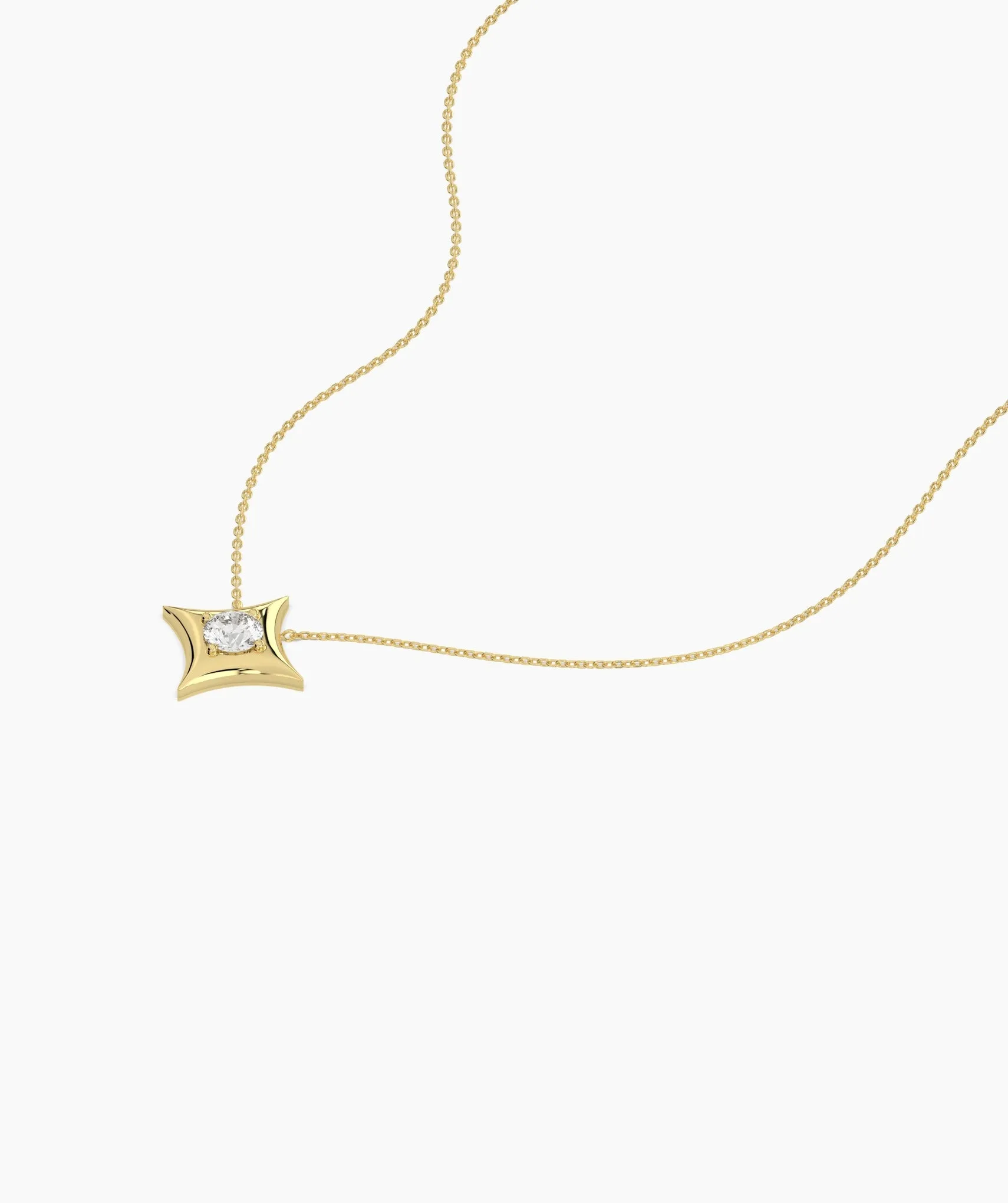 Four-Point Star Diamond Necklace