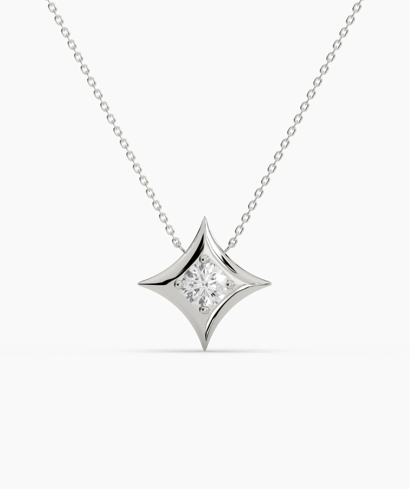 Four-Point Star Diamond Necklace