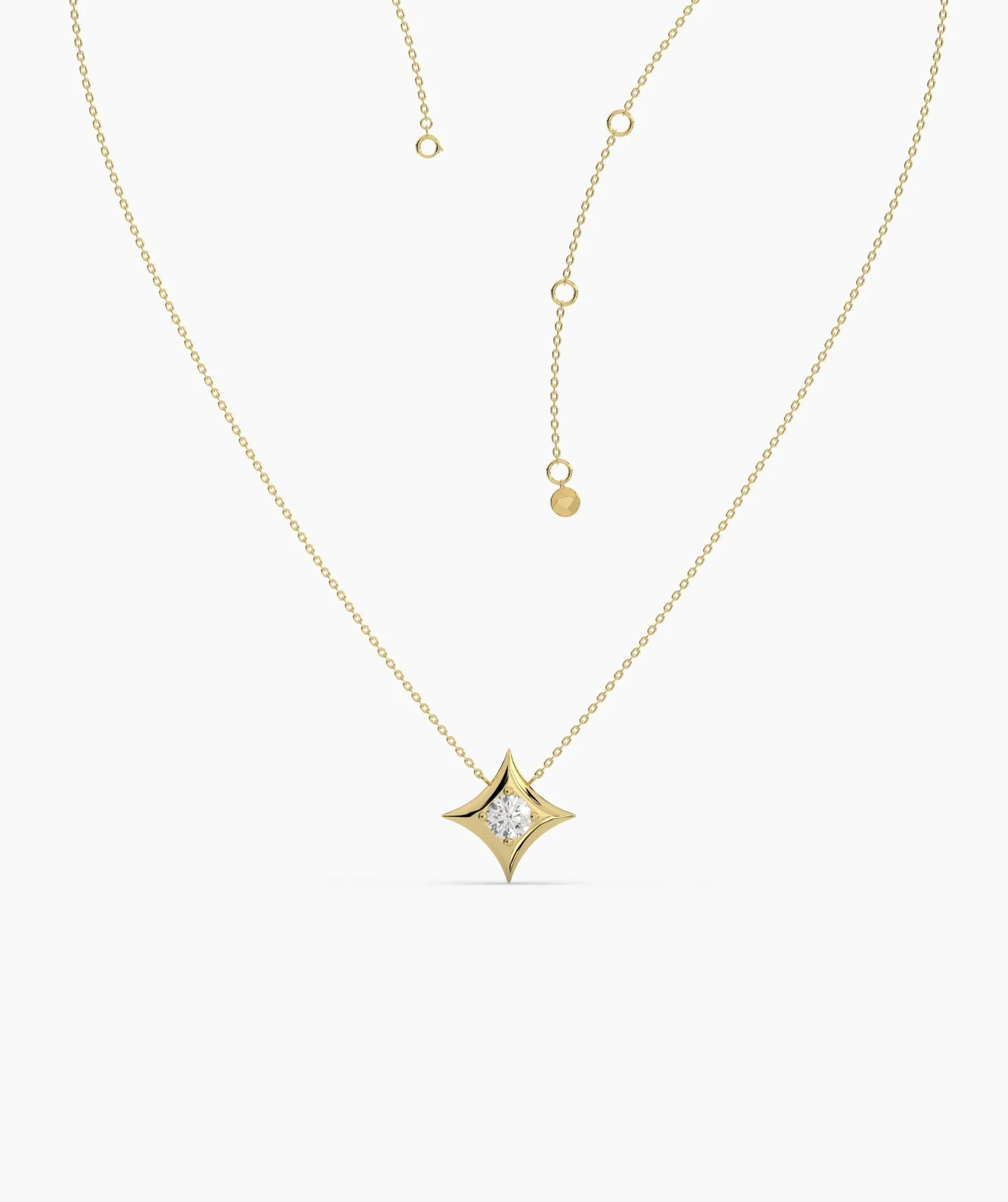 Four-Point Star Diamond Necklace