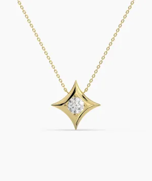 Four-Point Star Diamond Necklace