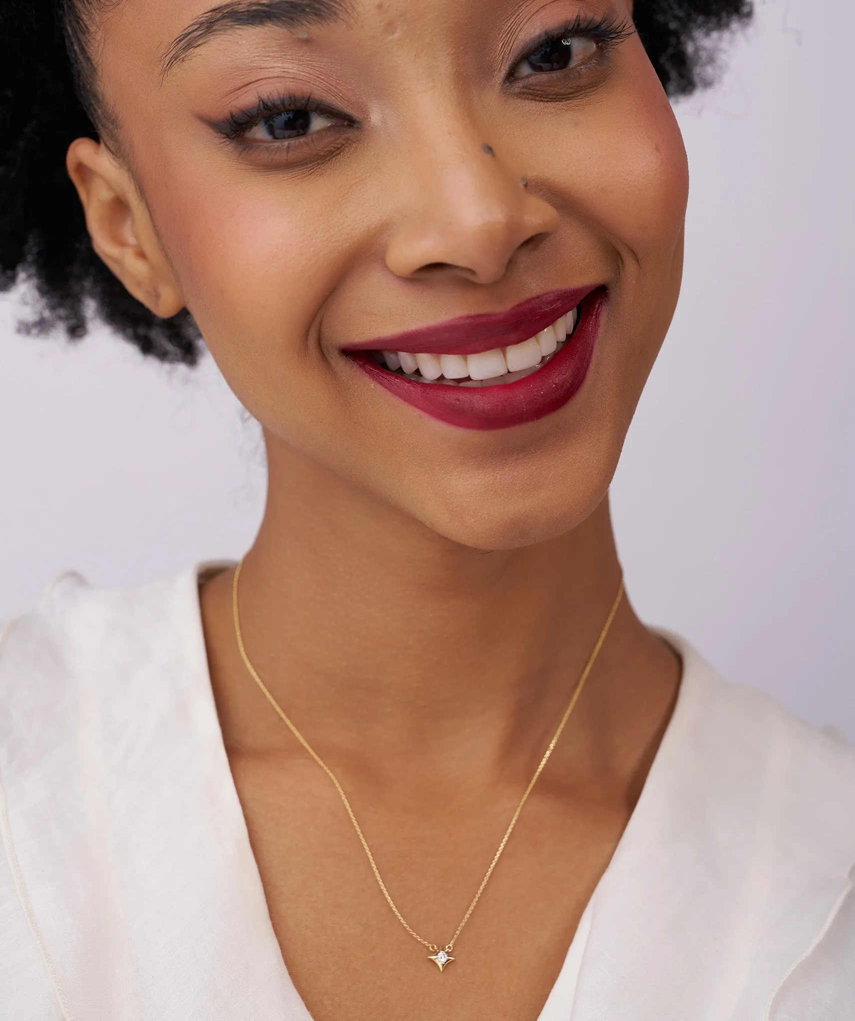 Four-Point Star Diamond Necklace