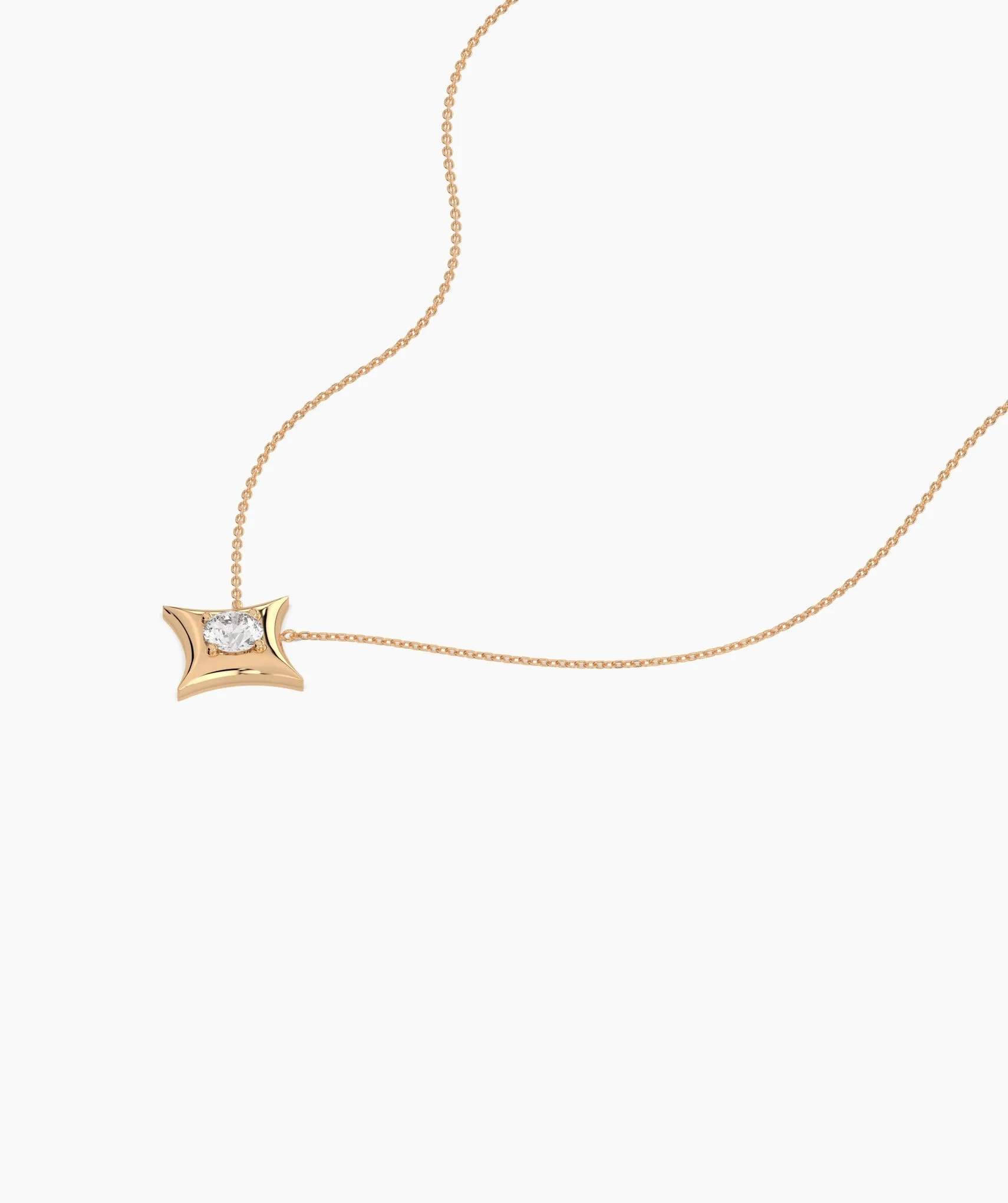 Four-Point Star Diamond Necklace