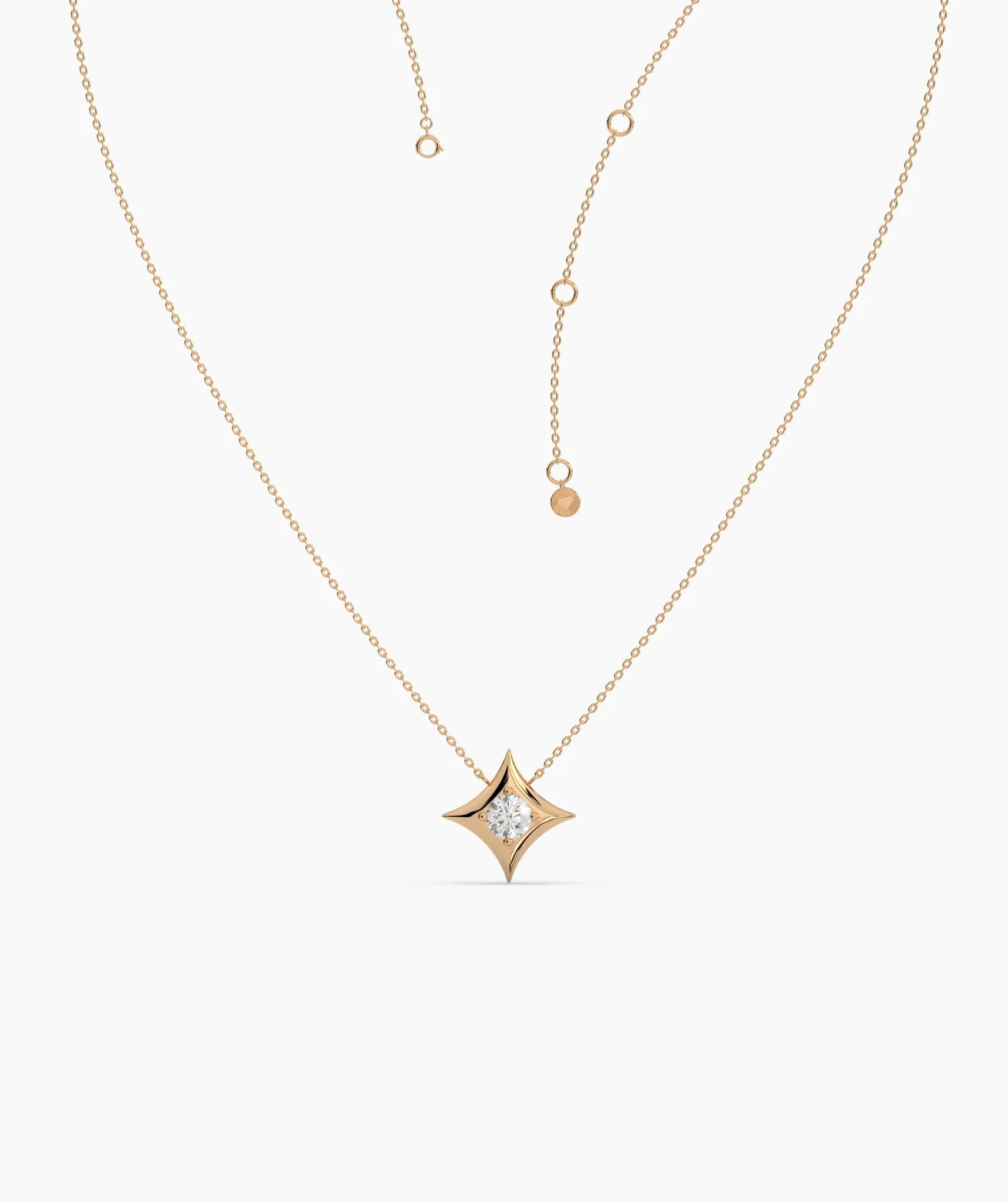 Four-Point Star Diamond Necklace