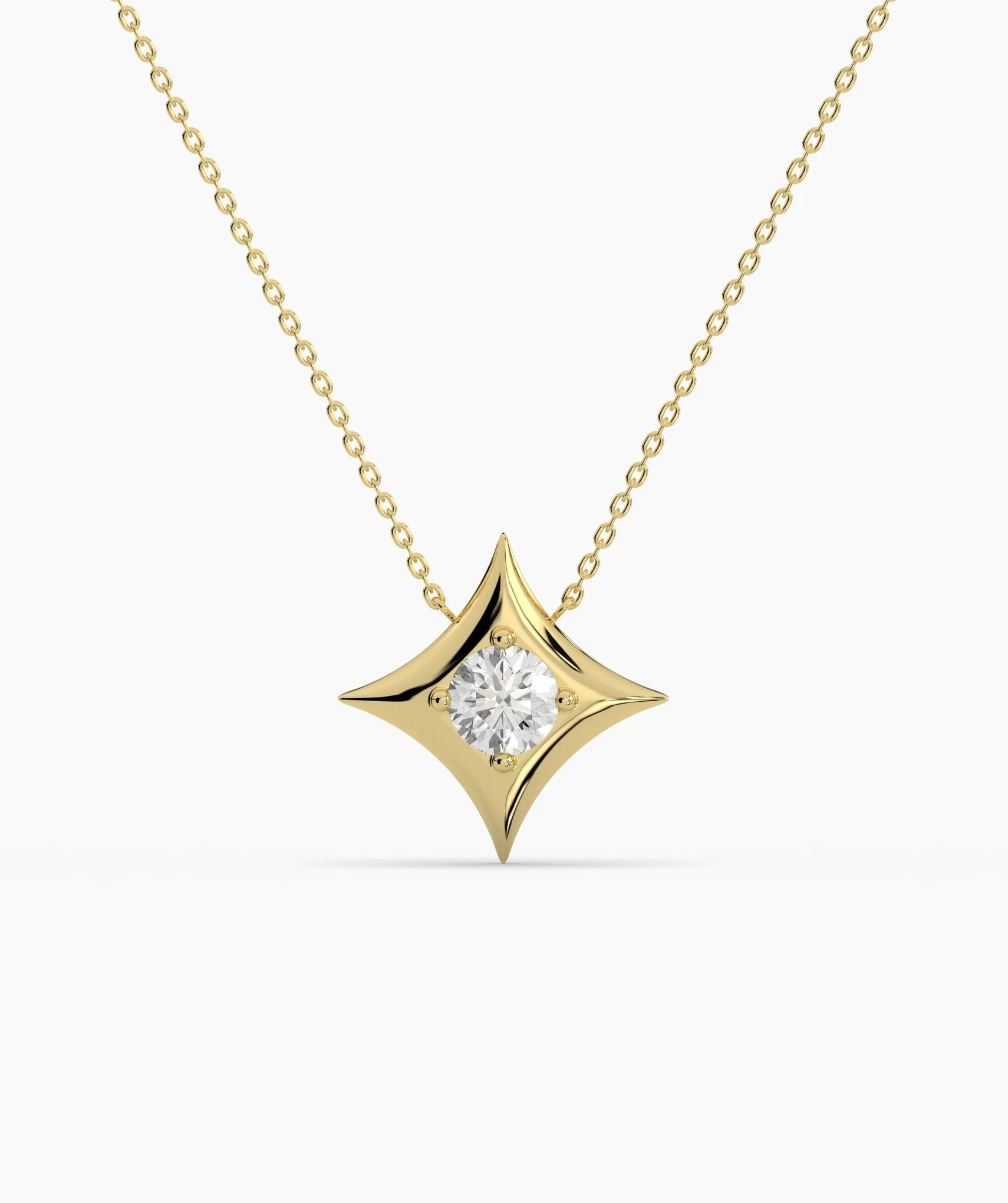 Four-Point Star Diamond Necklace
