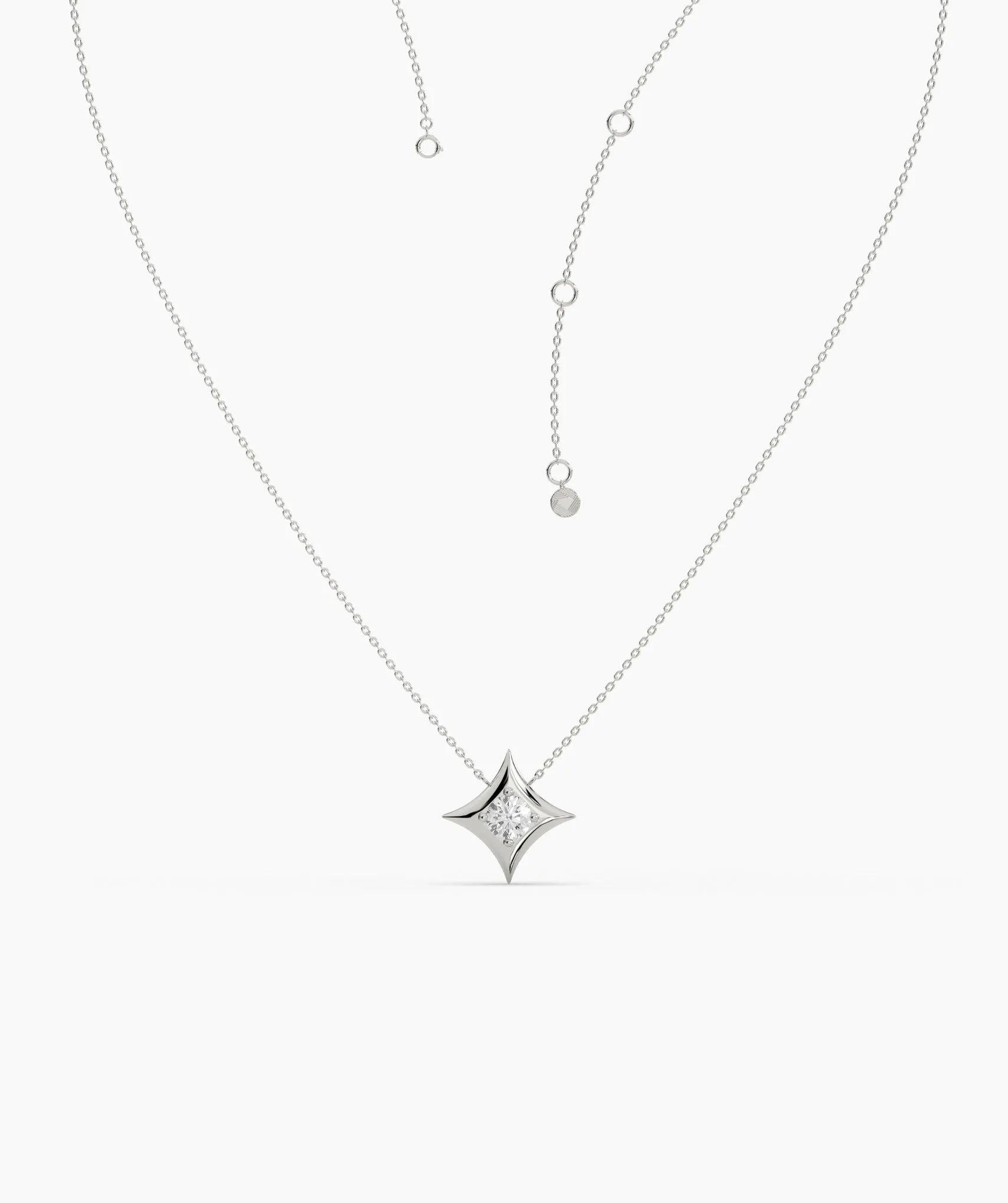 Four-Point Star Diamond Necklace