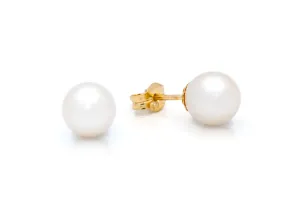 Fresh Water Pearl Stud Earrings 8mm