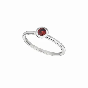 GARNET BEZEL SET RING 14K GOLD (0.28 CTW)