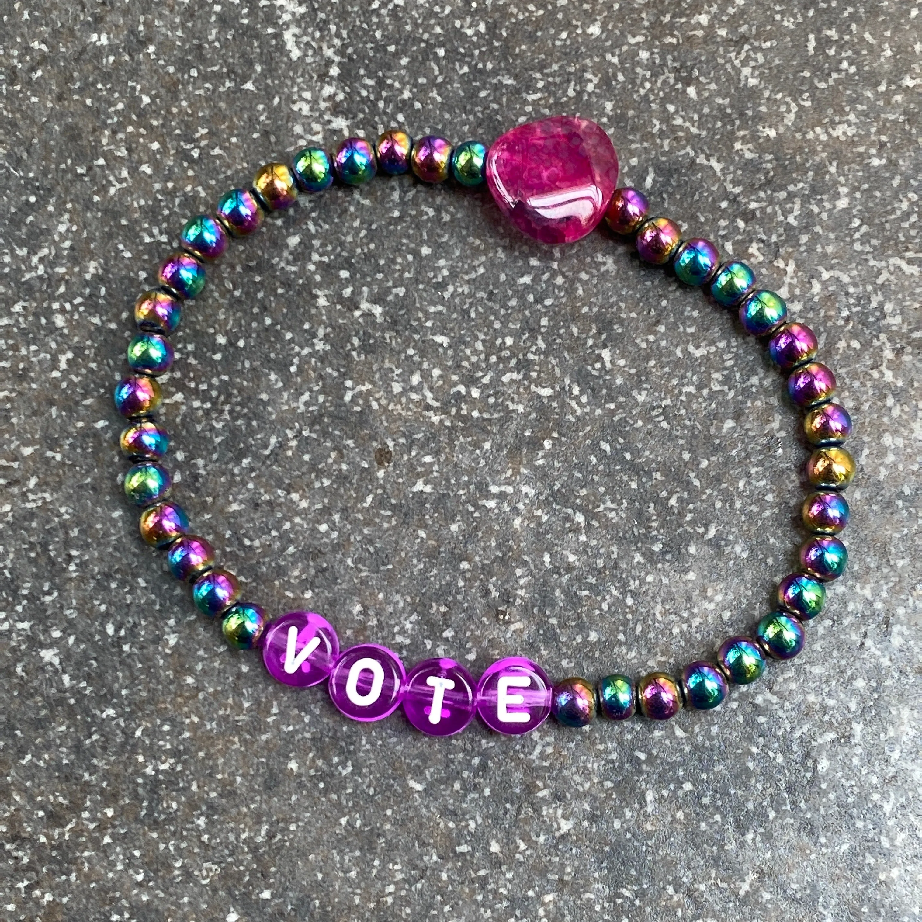 Genuine Gemstone VOTE bracelets