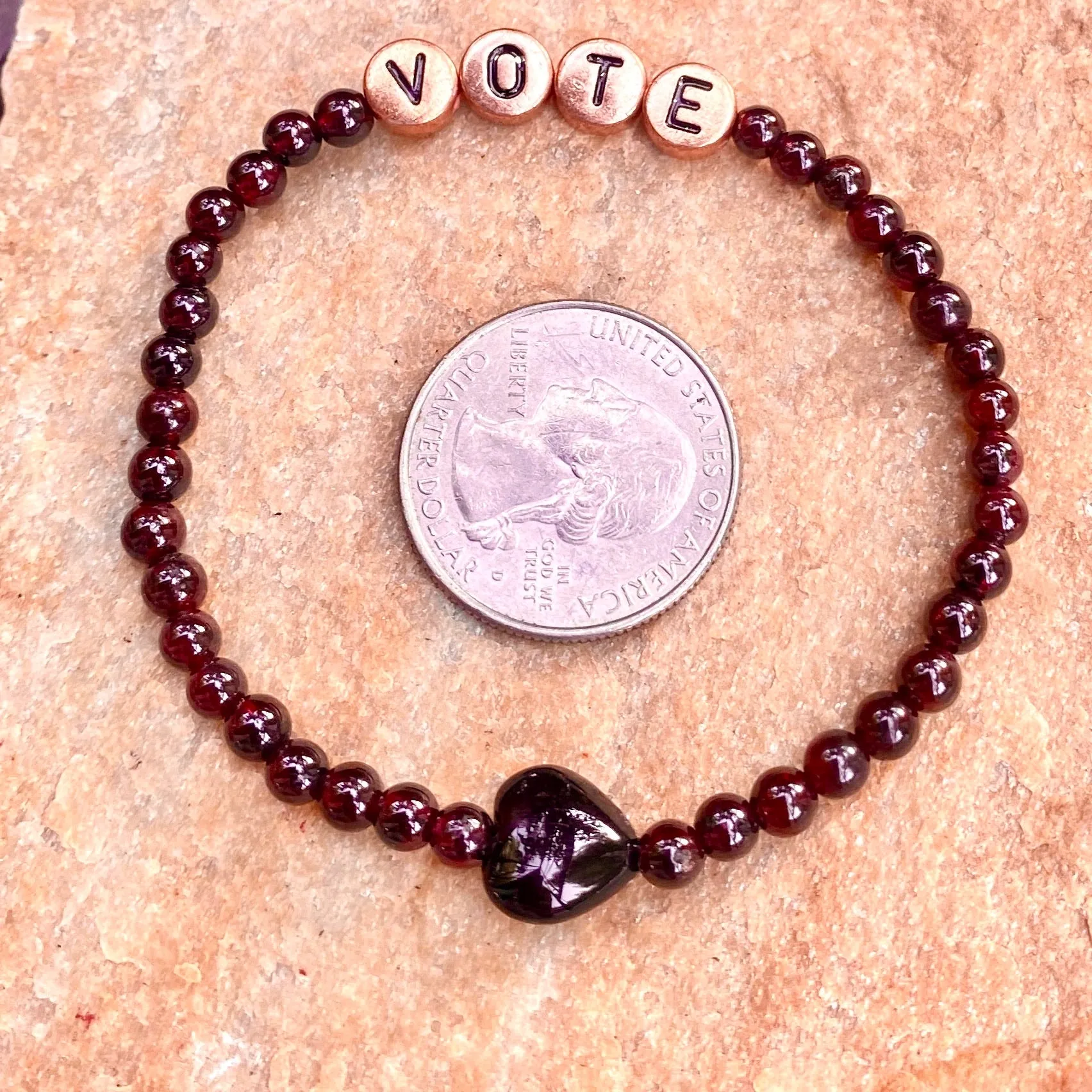 Genuine Gemstone VOTE bracelets