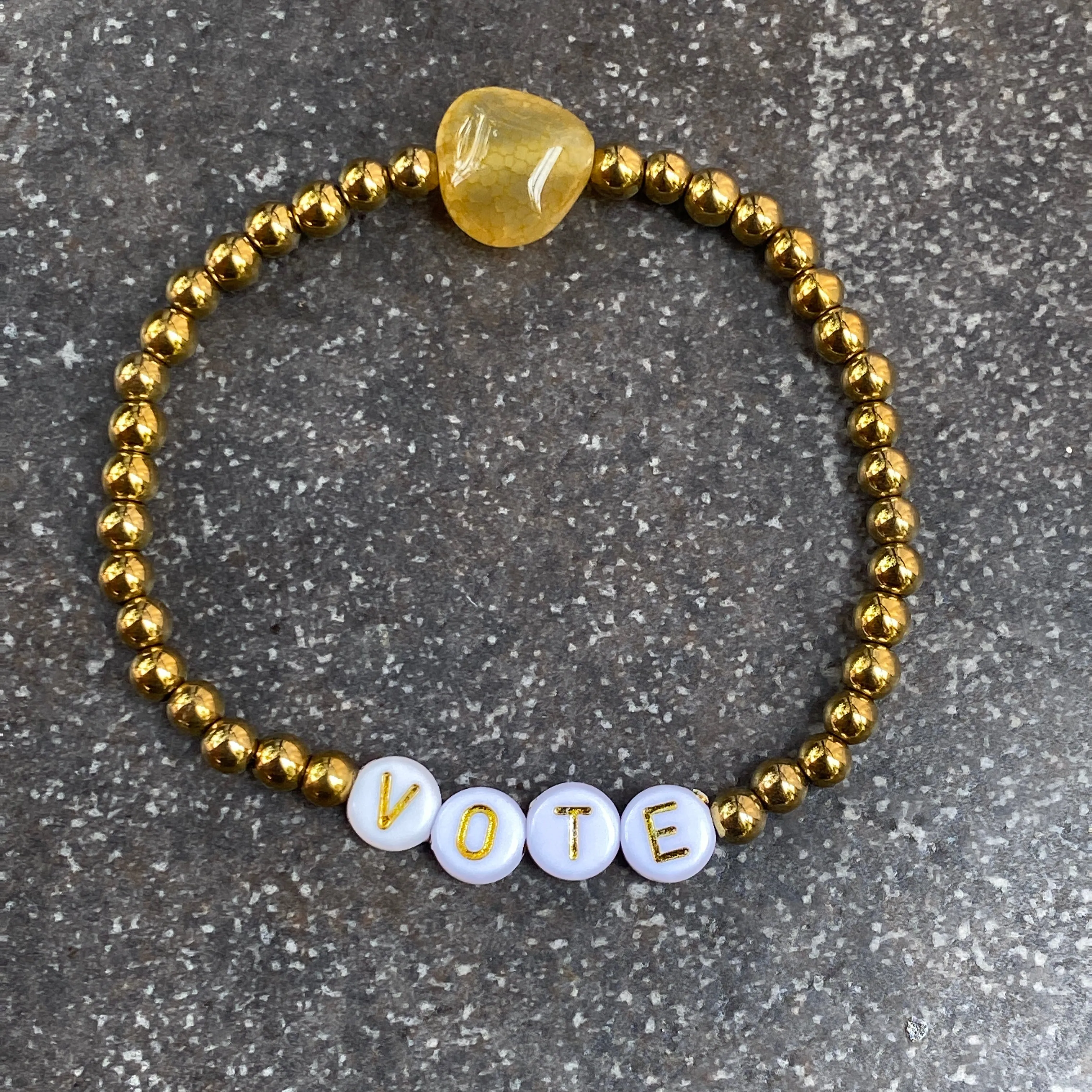 Genuine Gemstone VOTE bracelets