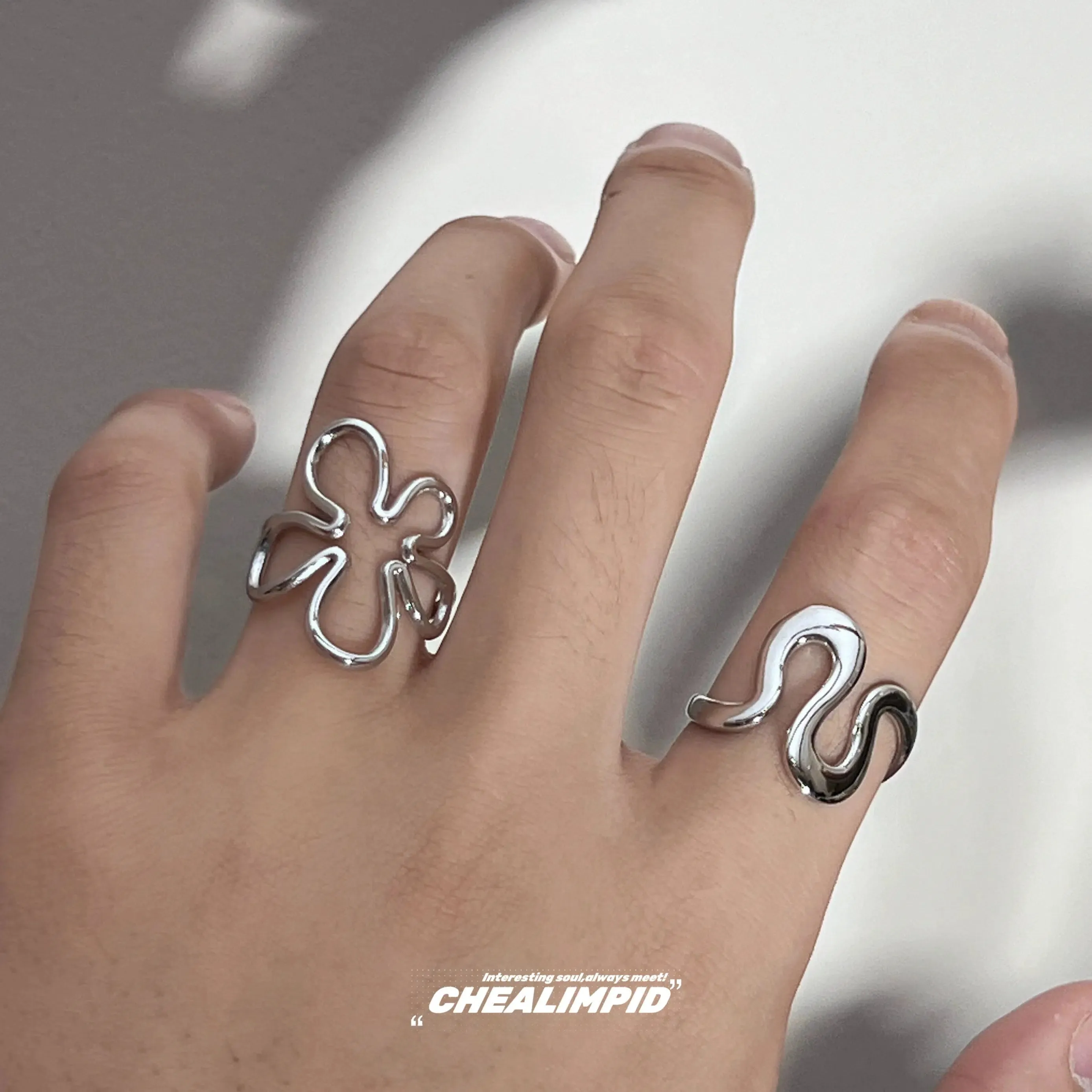 Geometric Metal Ring