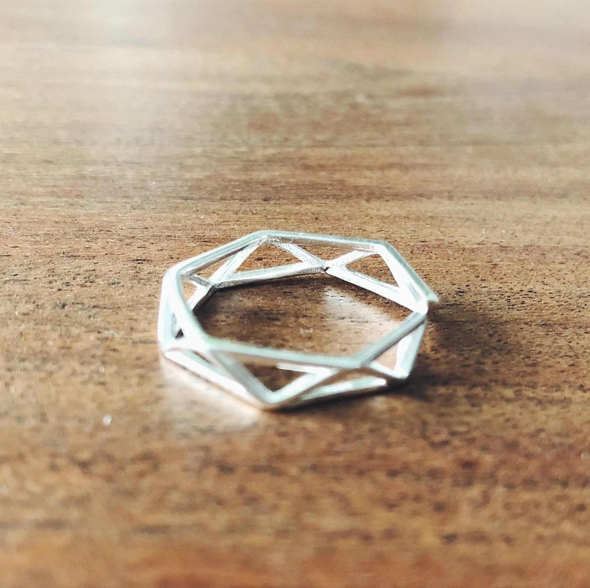 Geometric Ring | Dainty 925 Sterling Silver Ring