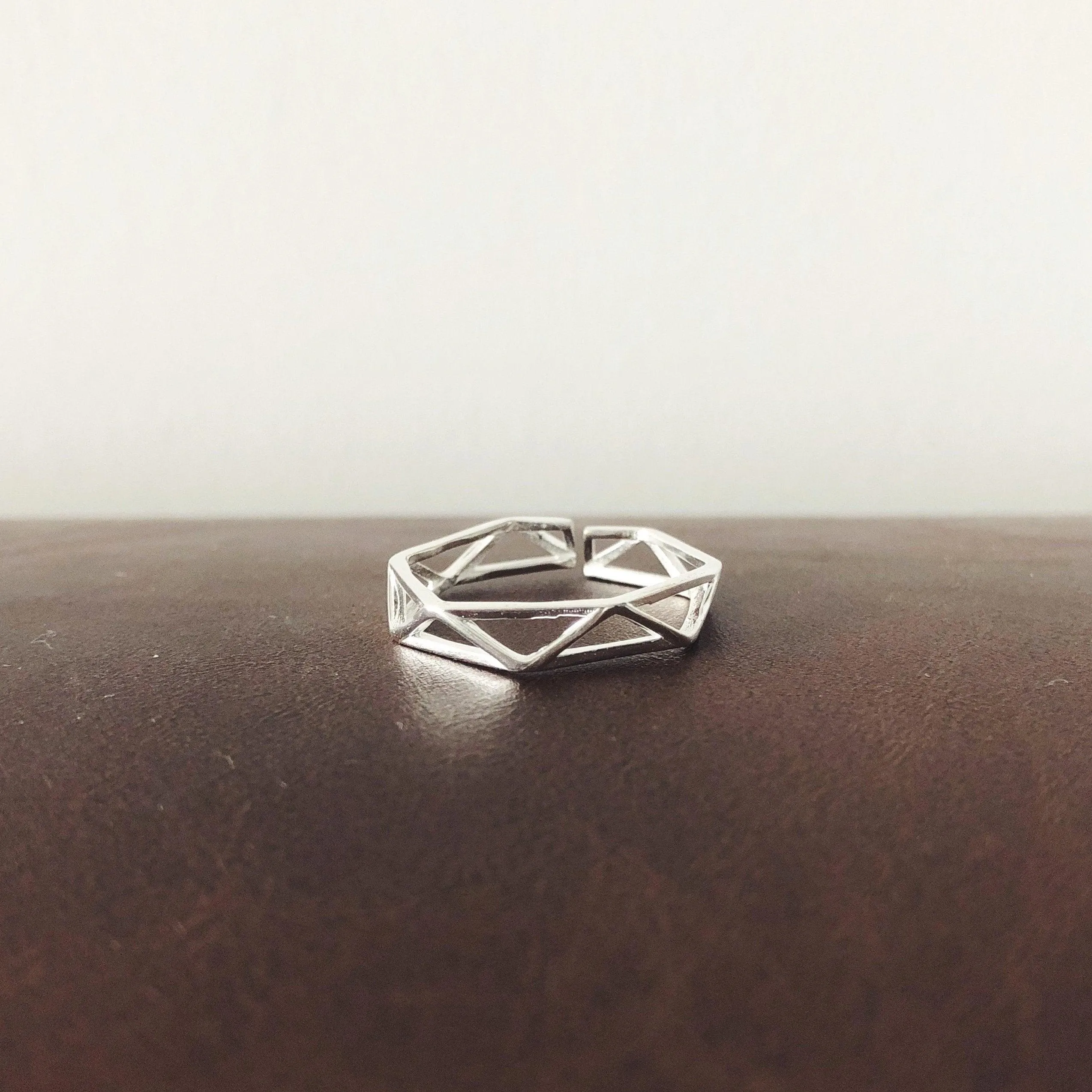 Geometric Ring | Dainty 925 Sterling Silver Ring