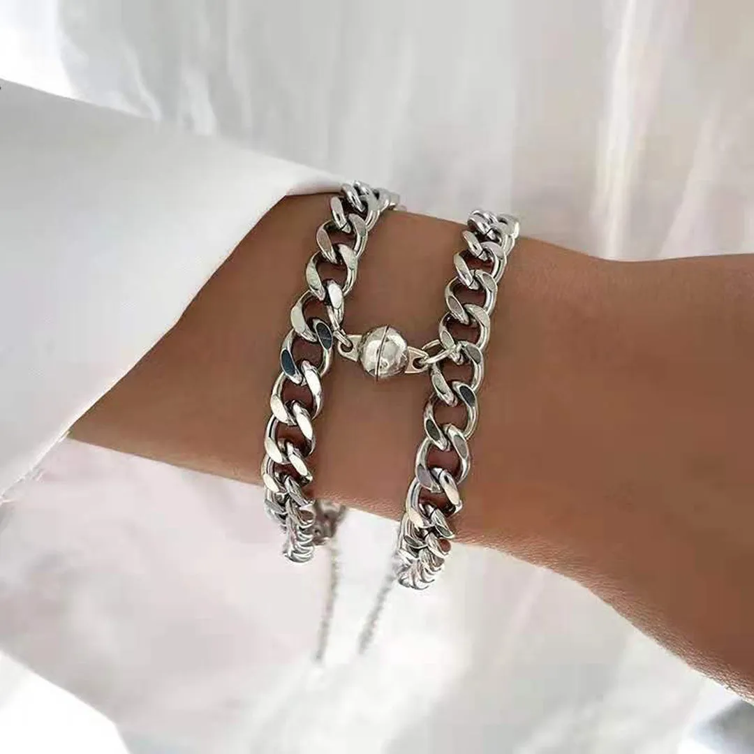 Gift Box of Couple Heart Ring, Astronaut Pendant and Ball Bracelet