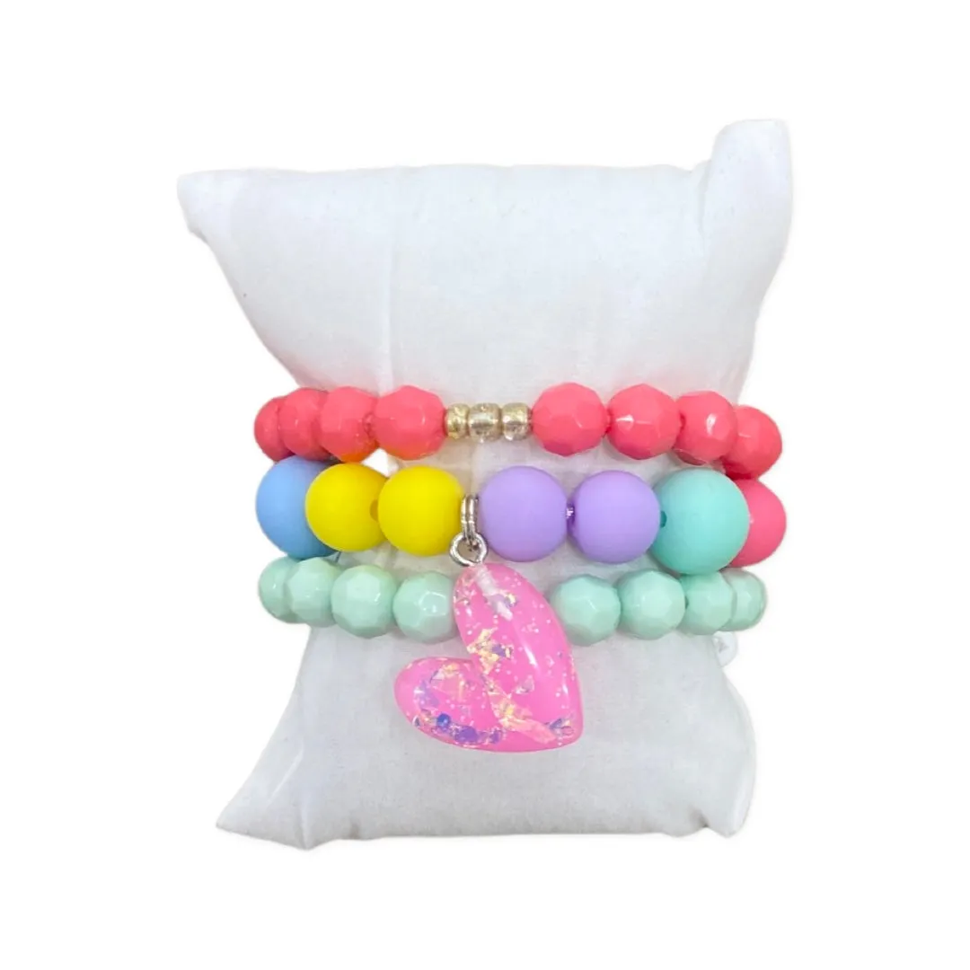 Girls Bracelet Stack - Full of Love - Multi