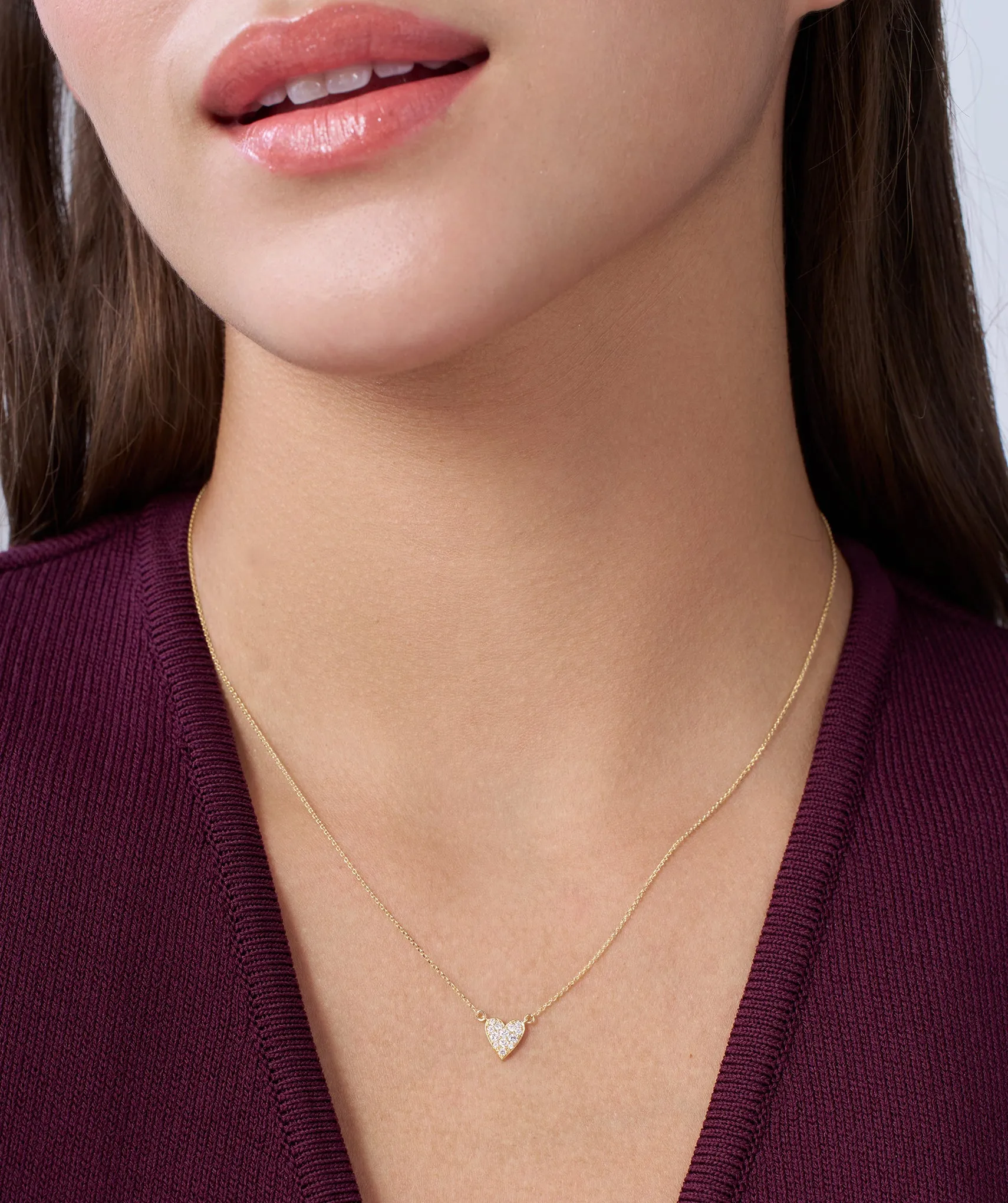 Gleaming Love Heart Necklace