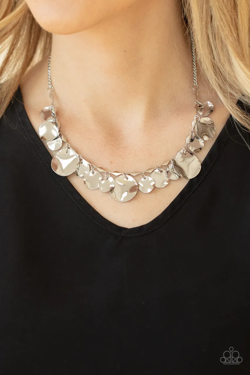 GLISTEN Closely Silver Paparazzi Necklace