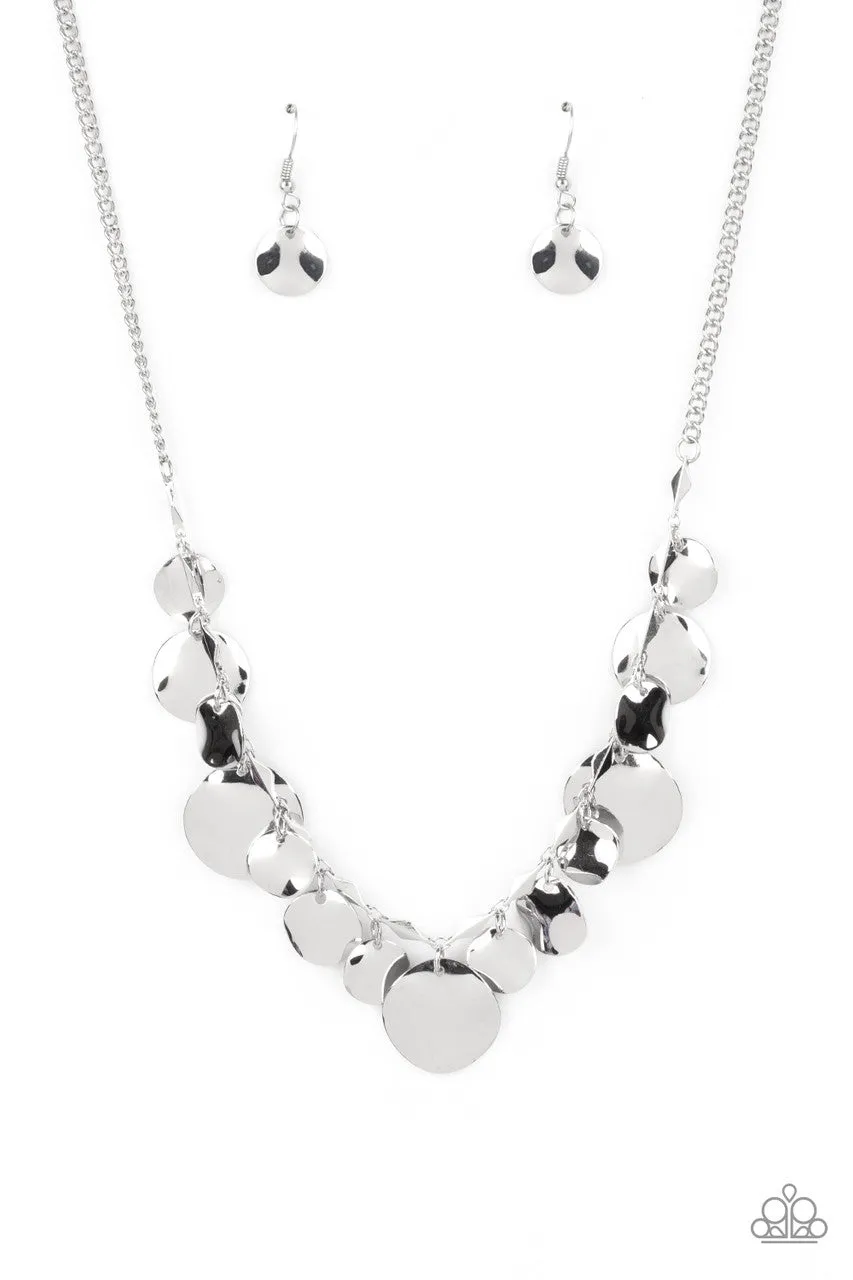 GLISTEN Closely Silver Paparazzi Necklace