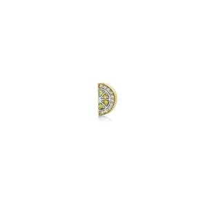 Gold & Diamond Lemon Slice Stud