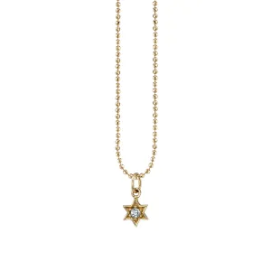 Gold & Diamond Star of David Charm