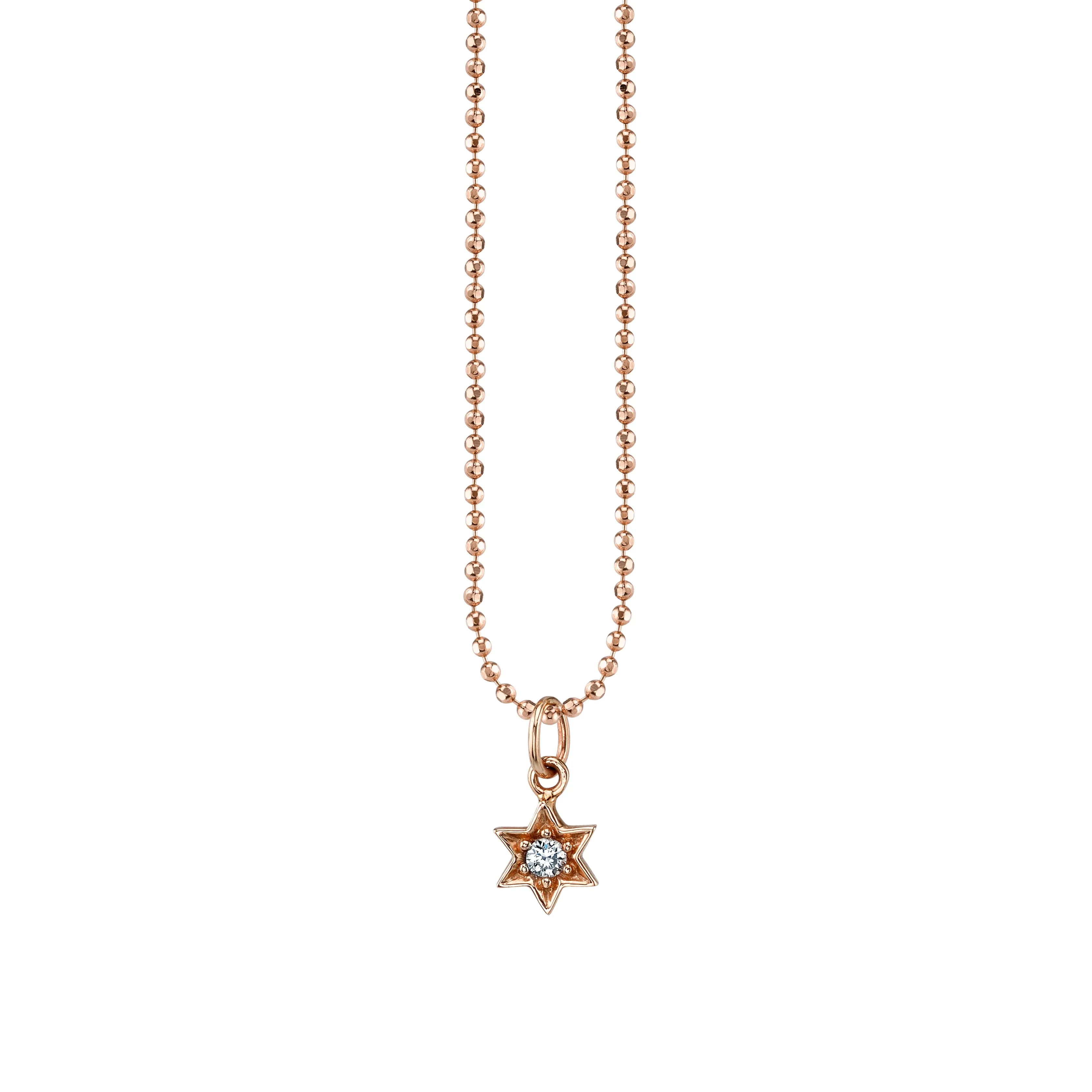 Gold & Diamond Star of David Charm