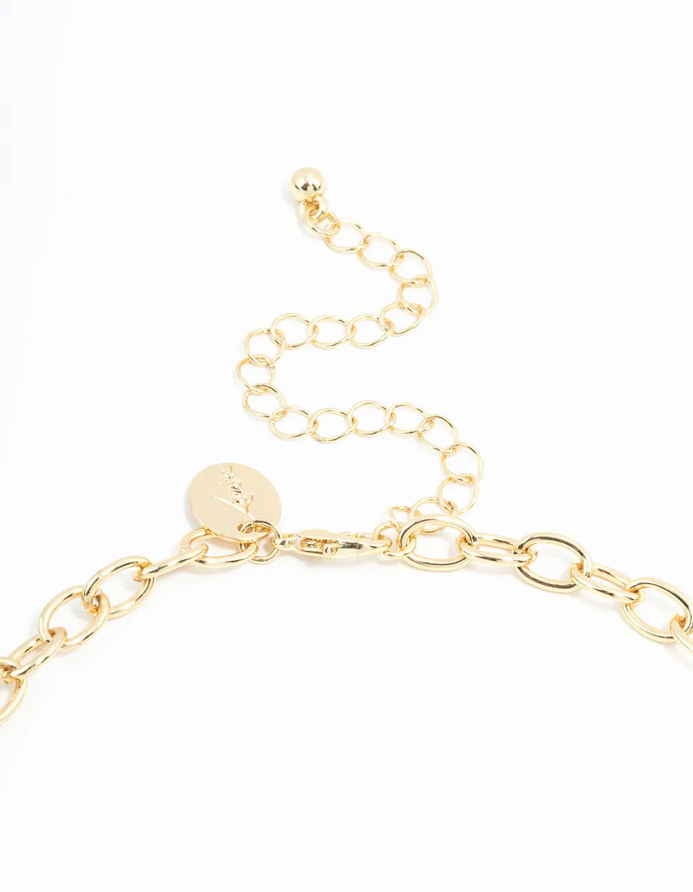 Gold Plated Bow & Star Charm Necklace