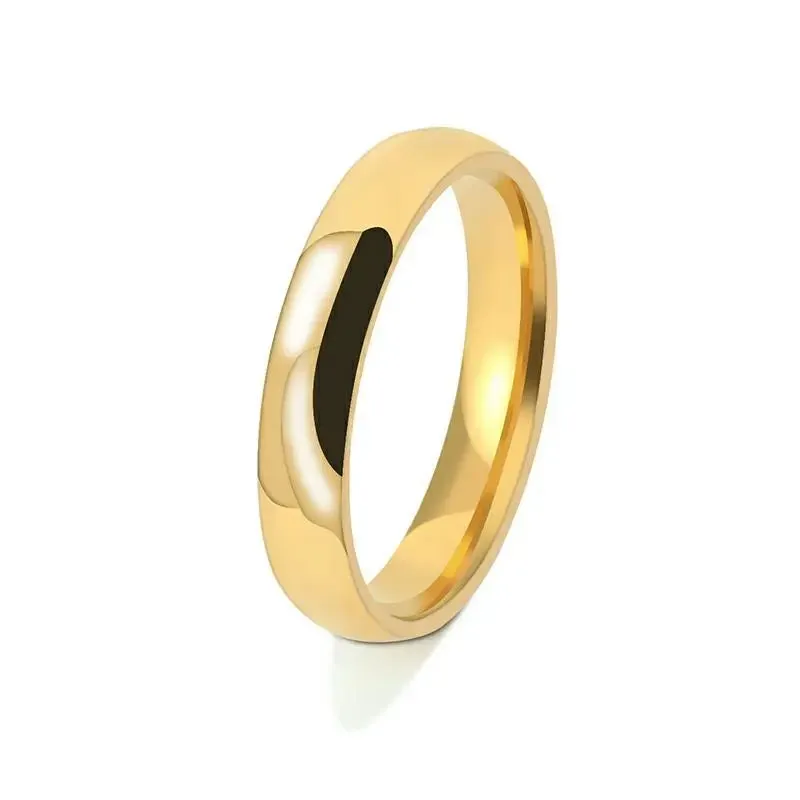 Gold Plated Ring Minimalist Couple's Wedding Engagement Ring Fashion Women's Simple Couple's Wedding Ring Gift for Her