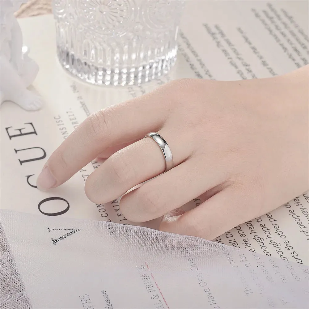 Gold Plated Ring Minimalist Couple's Wedding Engagement Ring Fashion Women's Simple Couple's Wedding Ring Gift for Her