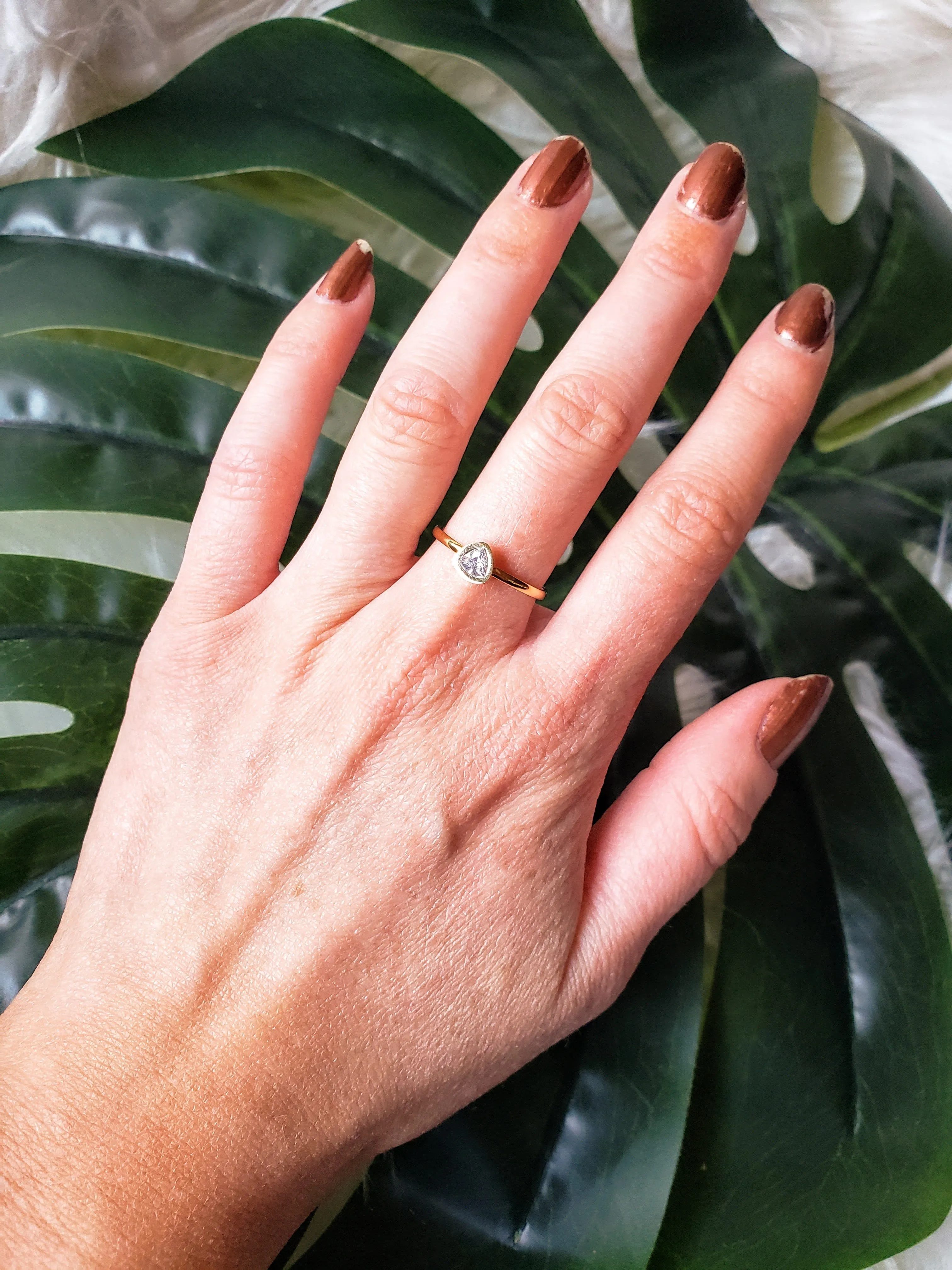 Gold Teardrop Ring