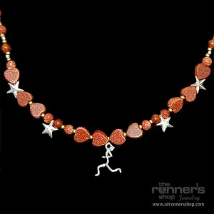 Goldstone Star "Atalanta" Runner Necklace