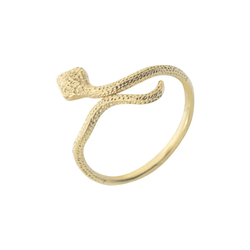 GORGEOUS TALE New Fashion Hot Stainless Steel Snake Ring Gold-color Bague Serpent Snack Rings For Women Cute Party Jewelry 2019