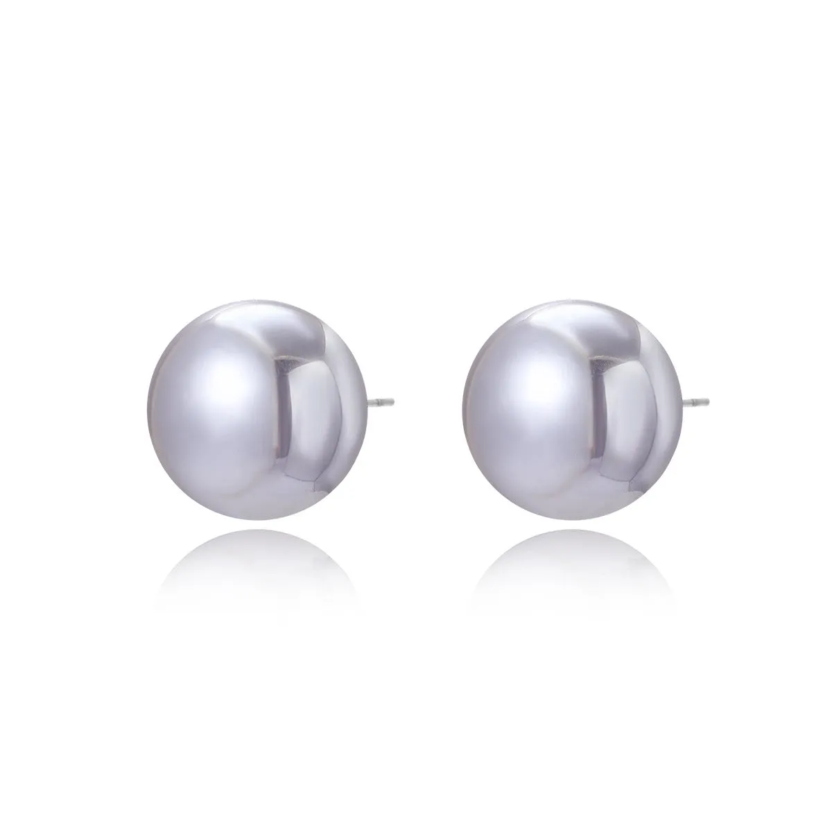 Gray Pearl & 18K Gold-Plated Stud Earrings