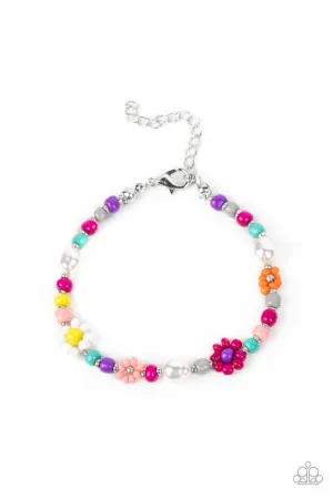 Groovy Gerberas - Pink - Seed Bead Flower Daisy Paparazzi Lobster Claw Bracelet