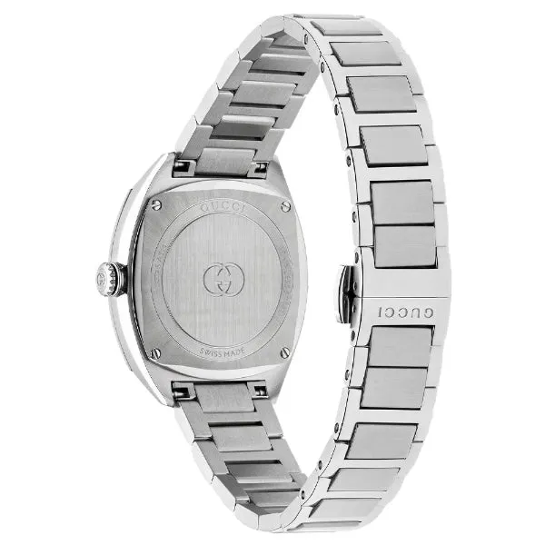 Gucci Interlocking Silver Stainless Steel Pink Dial Quartz Watch for Ladies - YA142511