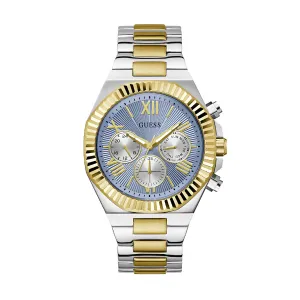 Guess Equity Two-tone Stainless Steel Blue Dial Chronograph Quartz Watch for Gents - GW0703G3